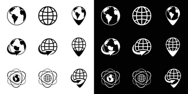 world icons set background line icon