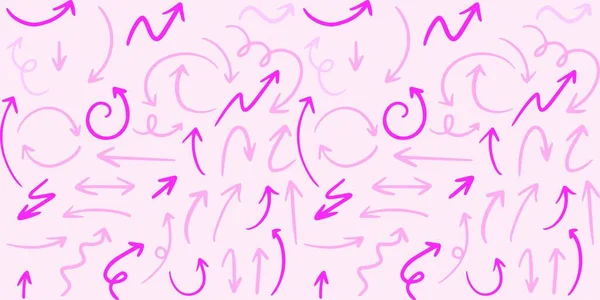 Hand Drawn Arrow Set Pattern Vector Design Flockedesign
