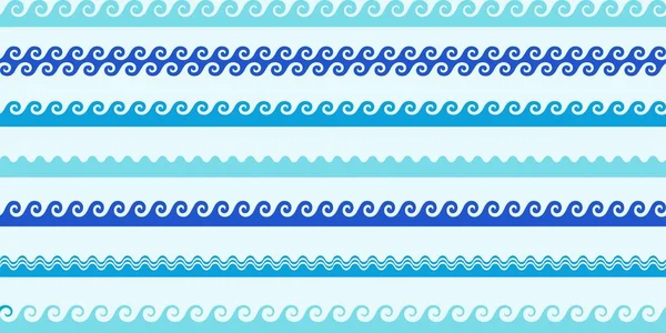 wave icons set white background water waves blue design flockedesign