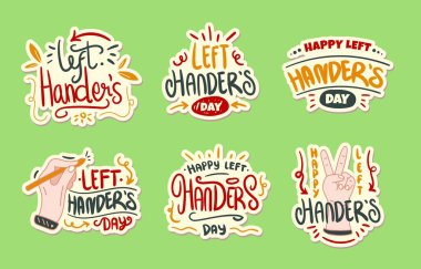 Left Handers Day Vector Design Learn To Write International Left Handers Day Flockedesign 
