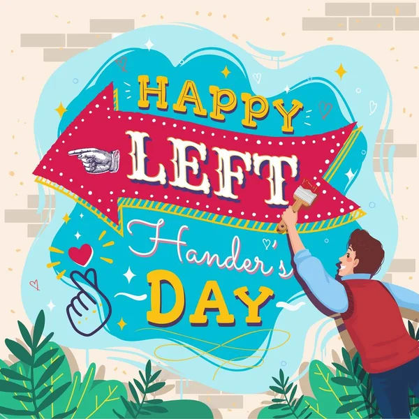 Left Handers Day Vector Design Learn To Write International Left Handers Day Flockedesign 