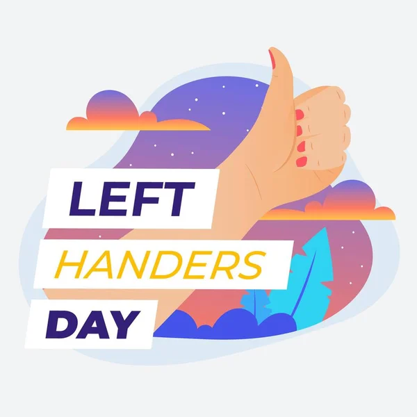 Title: Left Handers Day Vector Design Learn To Write International Left Handers Day Flockedesign