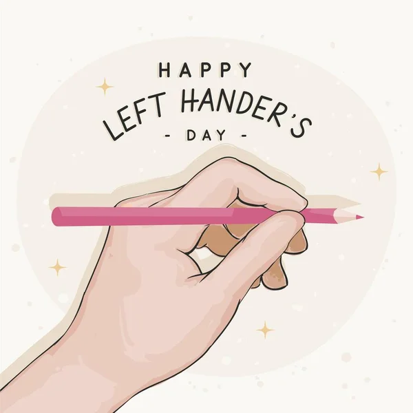 Title: Left Handers Day Vector Design Learn To Write International Left Handers Day Flockedesign