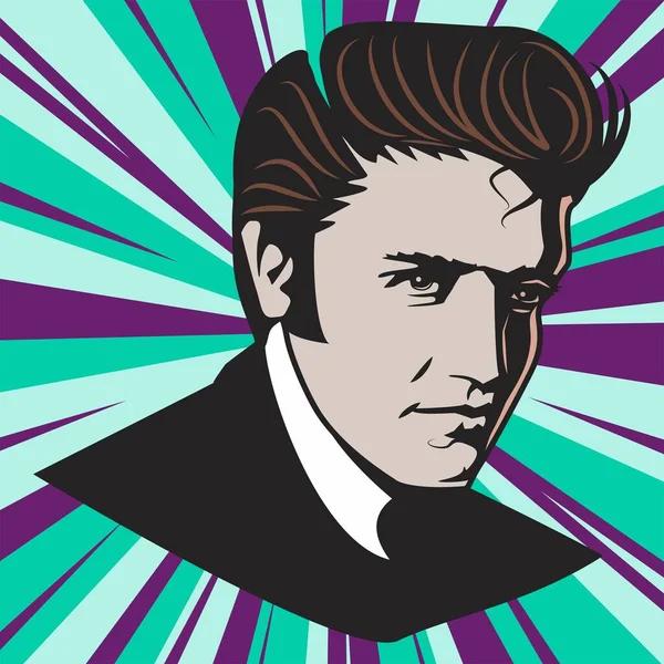 Porthcawl Elvis Porthcawl Elvis Festival Illustration Vector Graphics Perfect — стоковий вектор