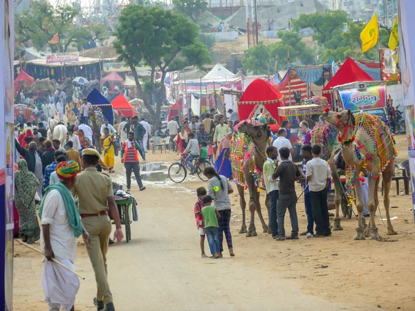 인도의 라자스탄 2019 인디애나주의 소와문 시장을 방문하고 시장에서 쇼핑을 즐기는 — 스톡 사진