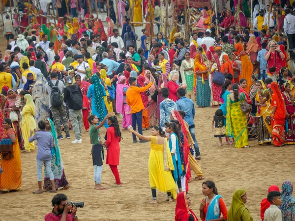 Pushkar Rajasthan India November 2019 Village Women Showing Dance Performance — Stock Photo, Image