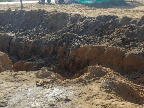 Puşkar, Rajasthan / Hindistan - 5 Kasım 2019: Hindistan 'ın kırsal kesiminde çöl kumu bölgesi