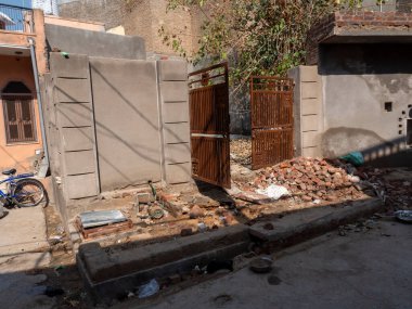 Bhinmal, Rajasthan, India : September 1, 2014 - Under Construction House in Indian City
