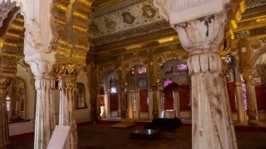 Jodhpur Rajasthan, India  February 1, 2014 : Ancient old fort interior inside view at mehrangarh in jodhpur city, Rajasthan, India