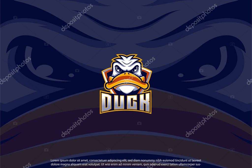 Duck mascot best logo design good use for symbol emblem identity badge and more