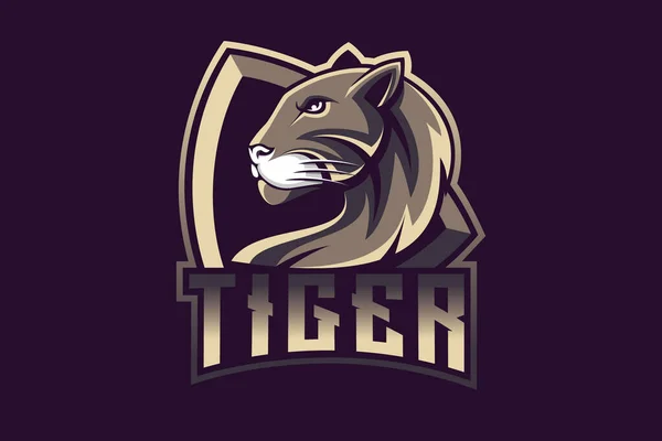 Tiger Mascota Mejor Diseño Logotipo Buen Uso Para Símbolo Emblema — Vector de stock
