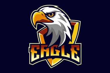 Eagle mascot logo good use for symbol identity emblem badge and more
