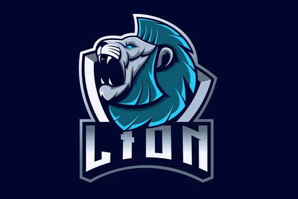 Lion Mascot Logo Good Use Symbol Identity Emblem Badge More — Vetor de Stock