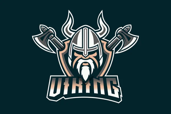 Viking Mascot Logo Good Use Symbol Identity Emblem Badge More — Vector de stock