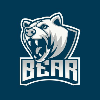 Bear mascot logo good use for symbol identity emblem badge and more