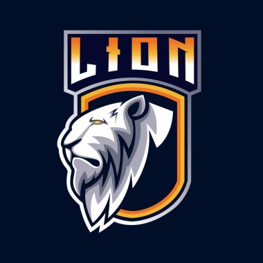 Lion mascot logo good use for symbol identity emblem badge and more