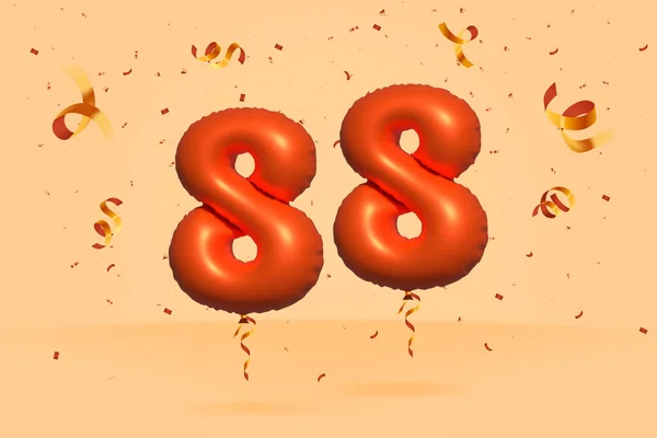 Sale Discoiment Promotion Promotion Made Real Confetti Foil Orange Helium — 스톡 벡터