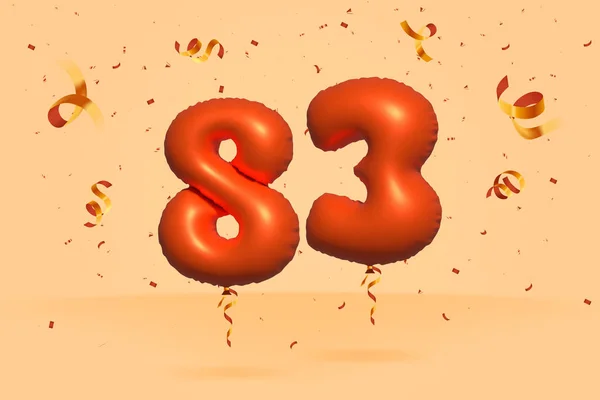 Numéro Promo Vente Hors Promotion Faite Confettis Réalistes Feuille Orange — Image vectorielle