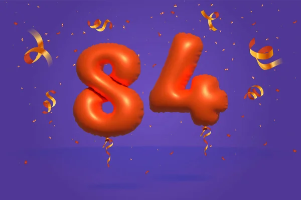 Numéro Promo Vente Hors Promotion Faite Confettis Réalistes Foil Orange — Image vectorielle
