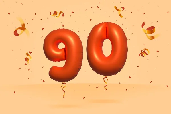 Numéro Promo Promo Rabais Faite Confettis Réalistes Foil Orange Vecteur Illustrations De Stock Libres De Droits