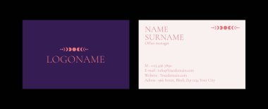 Ticari Kart Şablonu Tasarımı Modern Simge Rengi Basit Kurumsal Kimlik Tasarımı Minimum Zarif Marka Kümesi Vektör Resimlerinde Yaratıcı İletişim Bilgileri Sunumu.