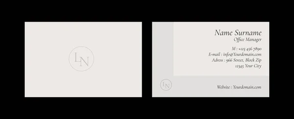 Modèle Carte Visite Design Abstrait Icône Moderne Couleur Pour Luxe — Image vectorielle