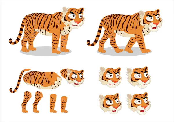 Cartoon tiger victor with different style and expansion,Cartoon tiger vector with different head