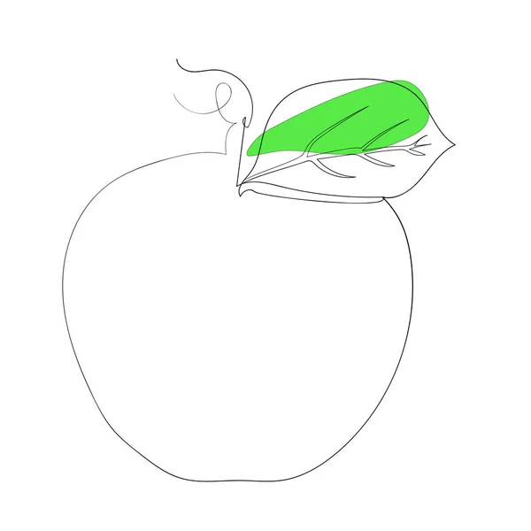 Apple line sanat premium vektörü
