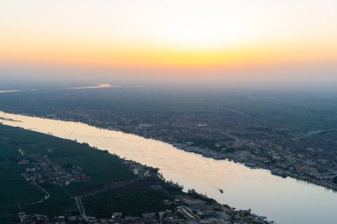 Sıcak Hava Balonu. Luxor, Mısır. Yüksek kalite fotoğraf