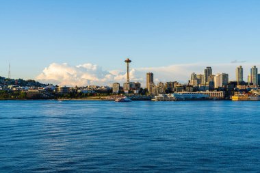 Seattle Skyline 'da. Yüksek kalite fotoğraf