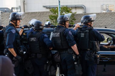 Roe, Wade 'e karşı. Los Angeles şehir merkezinde protesto. Yüksek kalite fotoğraf