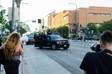 Roe, Wade 'e karşı. Los Angeles şehir merkezinde protesto. Yüksek kalite fotoğraf