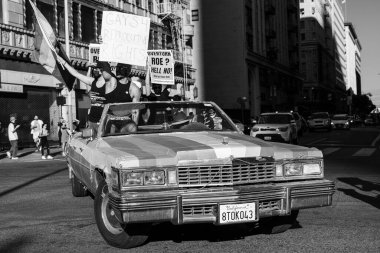 Roe, Wade 'e karşı. Los Angeles şehir merkezinde protesto. Yüksek kalite fotoğraf