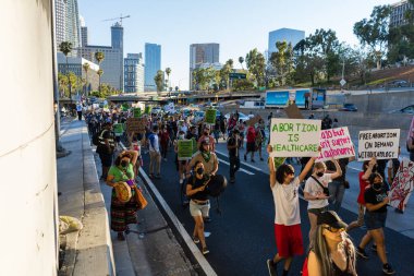Roe, Wade 'e karşı. Los Angeles şehir merkezinde protesto. Yüksek kalite fotoğraf
