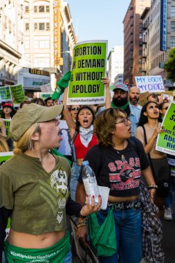 Roe, Wade 'e karşı. Los Angeles şehir merkezinde protesto. Yüksek kalite fotoğraf