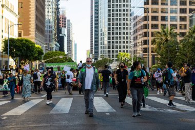 Roe, Wade 'e karşı. Los Angeles şehir merkezinde protesto. Yüksek kalite fotoğraf