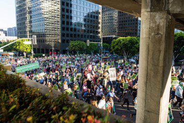Roe, Wade 'e karşı. Los Angeles şehir merkezinde protesto. Yüksek kalite fotoğraf