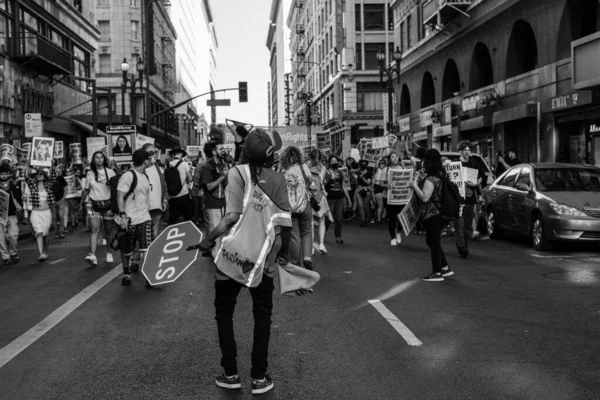 Roe, Wade 'e karşı. Los Angeles şehir merkezinde protesto. Yüksek kalite fotoğraf