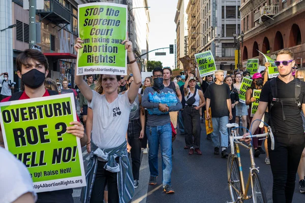 Roe Wade Protest Downtown Los Angeles 高质量的照片 — 图库照片