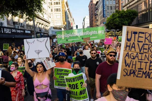 Roe Tegen Wade Protest Het Centrum Van Los Angeles Hoge — Stockfoto