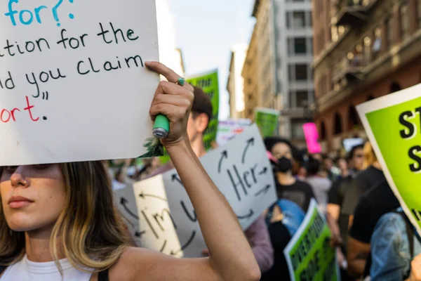 Roe Wade Protest Downtown Los Angeles 高质量的照片 — 图库照片