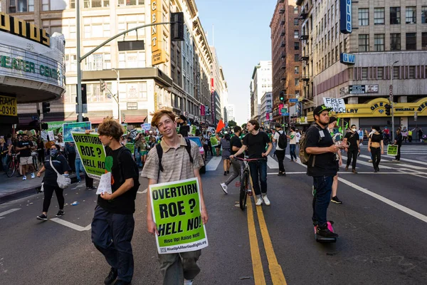 Roe Wade Protest Downtown Los Angeles 高质量的照片 — 图库照片