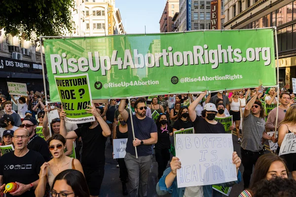 Roe Wade Protest Downtown Los Angeles 高质量的照片 — 图库照片