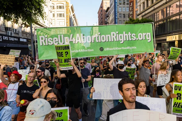 Roe Wade Protest Downtown Los Angeles 高质量的照片 — 图库照片