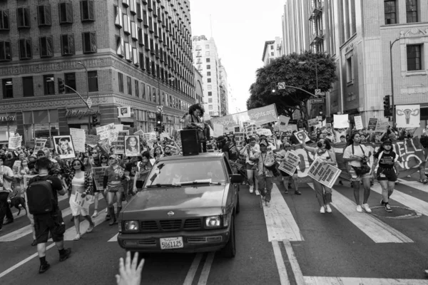 Roe Wade Protest Downtown Los Angeles Photo Haute Qualité — Photo