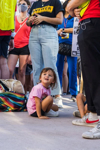 Roe Wade Karşı Los Angeles Şehir Merkezinde Protesto Yüksek Kalite — Stok fotoğraf