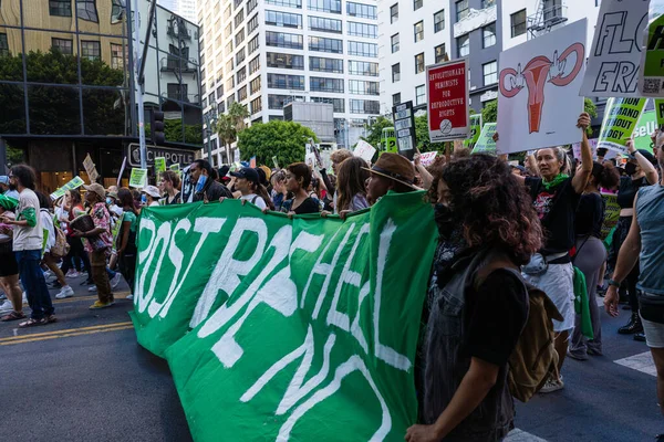 Roe Tegen Wade Protest Het Centrum Van Los Angeles Hoge — Stockfoto