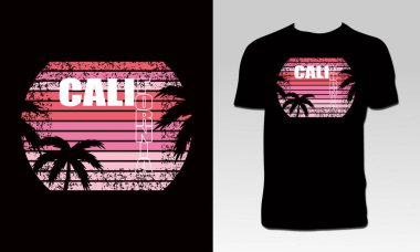 Kaliforniya Plajı Tişört Tasarımı 