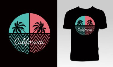 Kaliforniya Plajı Tişört Tasarımı 