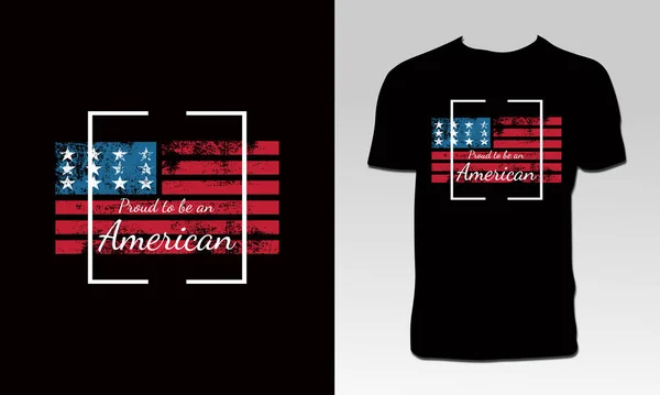 Diseño Camiseta Americana — Vector de stock